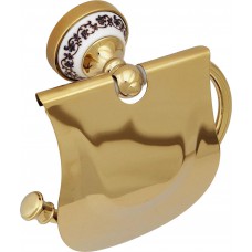 Держатель туалетной бумаги Fixsen Bogema gold FX-78510G с крышкой