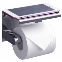 Держатель туалетной бумаги Rush Edge ED77141 Chrome с полкой для телефона, хром