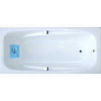 Чугунная ванна Aqualux 180x85 ZYA 24C-2 с отверстиями под ручки