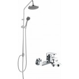 Комплект для ванной  Смеситель Bravat Pure F6105161C-01 для ванны с душем + Душевая стойка Bravat Fi