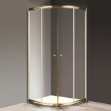 Душевой уголок Cezares Giubileo-R2-80 прозрачное стекло, золото