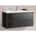 Мебель для ванной Акватон Римини 100 подвесная черная глянцевая с раковиной Премьер 100