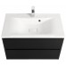 Мебель для ванной Акватон Римини 80 подвесная черная глянцевая с раковиной Премьер М 80