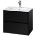 Мебель для ванной Акватон Римини 80 подвесная черная глянцевая с раковиной Victoria 80