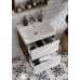Мебель для ванной Акватон Сканди 55 подвесная белая дуб рустикальный