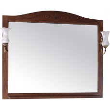 Зеркало ASB-Woodline Салерно 105 со светильниками, орех антикварный