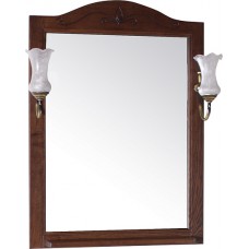 Зеркало ASB-Woodline Салерно 65 со светильниками, орех антикварный