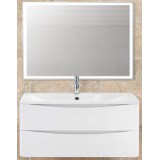 Мебель для ванной BelBagno Acqua 100 подвесная bianco lucido зеркало с электровыключателем
