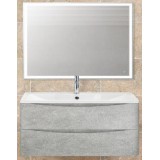Мебель для ванной BelBagno Acqua 100 подвесная cemento verona grigio зеркало с сенсорным выключателем