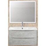 Мебель для ванной BelBagno Acqua 80 подвесная cemento verona grigio зеркало с электровыключателем