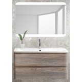 Мебель для ванной BelBagno Albano 100 подвесная pino scania с закругленым зеркалом