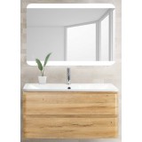 Мебель для ванной BelBagno Albano 100 подвесная rovere rustico с закругленым зеркалом