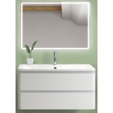 Мебель для ванной BelBagno Albano 80 подвесная bianco lucido с зеркалом с электровыключателем