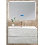Мебель для ванной BelBagno Albano 80 подвесная cemento verona grigio с зеркалом с bluetooth-приемником