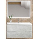 Мебель для ванной BelBagno Albano 80 подвесная cemento verona grigio с зеркалом с электровыключателем