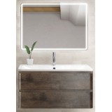 Мебель для ванной BelBagno Albano 80 подвесная rovere nature grigio с зеркалом с электровыключателем