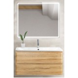 Мебель для ванной BelBagno Albano 80 подвесная rovere rustico с квадратным зеркалом с электровыключателем