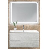Мебель для ванной BelBagno Albano 90 подвесная cemento verona grigio с закругленым зеркалом