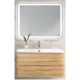 Мебель для ванной BelBagno Albano 90 подвесная rovere rustico с закругленым зеркалом