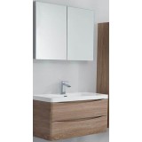 Мебель для ванной BelBagno Ancona-N 100 подвесная rovere bianco с зеркальным шкафом