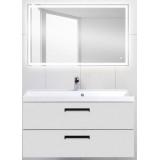 Мебель для ванной BelBagno Aurora 100 подвесная bianco opaco зеркало с электровыключателем