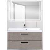 Мебель для ванной BelBagno Aurora 100 подвесная cemento pallido зеркало с электровыключателем