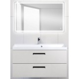 Мебель для ванной BelBagno Aurora 100 подвесная pietra bianca зеркало с электровыключателем