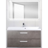 Мебель для ванной BelBagno Aurora 100 подвесная pietra grigio зеркало с электровыключателем
