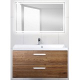 Мебель для ванной BelBagno Aurora 100 подвесная rovere tabacco зеркало с электровыключателем