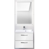 Мебель для ванной BelBagno Aurora 60 подвесная bianco lucido зеркало с электровыключателем