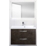 Мебель для ванной BelBagno Aurora 80 подвесная cemento scuro зеркало с электровыключателем