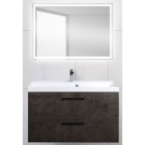 Мебель для ванной BelBagno Aurora 90 подвесная cemento scuro зеркало с электровыключателем