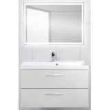 Мебель для ванной BelBagno Aurora 90 подвесная pietra bianca зеркало с электровыключателем