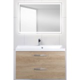 Мебель для ванной BelBagno Aurora 90 подвесная rovere nebrasca nature зеркало с электровыключателем