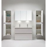 Мебель для ванной BelBagno Energia-N 120 напольная bianco lucido раковина с двумя чашами