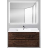 Мебель для ванной BelBagno Etna 120 подвесная rovere moro с прямоугольным зеркалом с электровыключателем