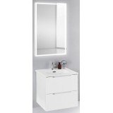 Мебель для ванной BelBagno Etna 50 подвесная bianco lucido с прямоугольным зеркалом с сенсорным выключателем