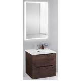 Мебель для ванной BelBagno Etna 50 подвесная rovere moro с прямоугольным зеркалом с сенсорным выключателем