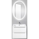 Мебель для ванной BelBagno Etna 60 подвесная bianco lucido с овальным зеркалом с сенсорным выключателем