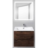 Мебель для ванной BelBagno Etna 60 подвесная rovere moro с квадратным зеркалом с электровыключателем