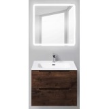 Мебель для ванной BelBagno Etna 60 подвесная rovere moro с квадратным зеркалом с сенсорным выключателем