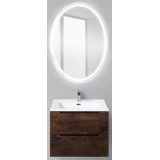 Мебель для ванной BelBagno Etna 60 подвесная rovere moro с овальным зеркалом с электровыключателем