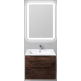 Мебель для ванной BelBagno Etna 60 подвесная rovere moro с прямоугольным зеркалом с сенсорным выключателем