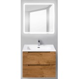 Мебель для ванной BelBagno Etna 60 подвесная rovere nature с квадратным зеркалом с сенсорным выключателем