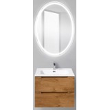 Мебель для ванной BelBagno Etna 60 подвесная rovere nature с овальным зеркалом с электровыключателем