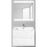 Мебель для ванной BelBagno Etna 70 подвесная bianco lucido с закругленым зеркалом с электровыключателем