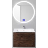 Мебель для ванной BelBagno Etna 70 подвесная rovere moro с зеркалом с bluetooth термометром и радио