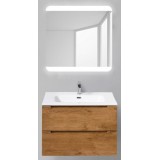Мебель для ванной BelBagno Etna 70 подвесная rovere nature с закругленым зеркалом с электровыключателем
