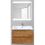 Мебель для ванной BelBagno Etna 70 подвесная rovere nature с закругленым зеркалом с сенсорным выключателем
