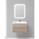 Мебель для ванной BelBagno Etna 80 подвесная rovere grigio с квадратным зеркалом